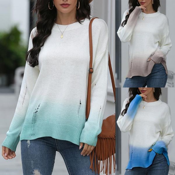 women's sweaters 2021 autumn winter oversize knitted o-neck minimalist pullover gradient print casual female, White;black
women's sweaters 2021 autumn winter oversize knitted o-neck minimalist pullover gradient print casual female, White;black