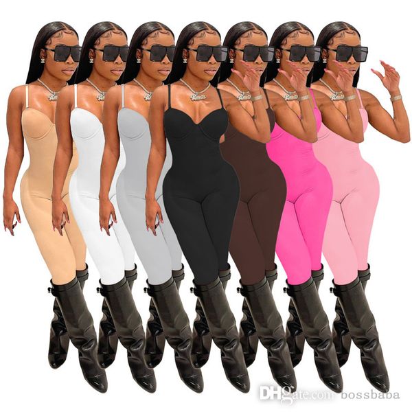 designer womens 2022 summer jupsuits suspender one piece pants rompers solid color yoga bodysuits club wear, Black;white
designer womens 2022 summer jupsuits suspender one piece pants rompers solid color yoga bodysuits club wear, Black;white