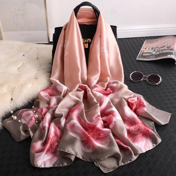 scarves 2021 women 180x90cm silk scarf luxury flower print shawls and wraps summer beach hijab female foulard echarpe designer bandana, Blue;gray
scarves 2021 women 180x90cm silk scarf luxury flower print shawls and wraps summer beach hijab female foulard echarpe designer bandana, Blue;gray