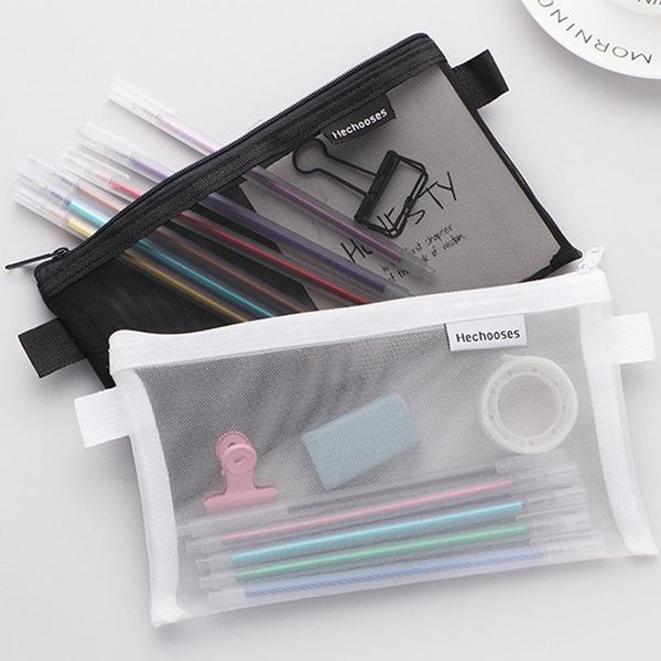 pencil case transparent mesh school bag capacity nylon pen for kid gift office supplies bags
pencil case transparent mesh school bag capacity nylon pen for kid gift office supplies bags
