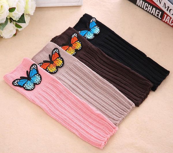 fingerless gloves solid color butterfly applique knitted women' wrist arm warmer winter mitten dropship, Blue;gray
fingerless gloves solid color butterfly applique knitted women' wrist arm warmer winter mitten dropship, Blue;gray