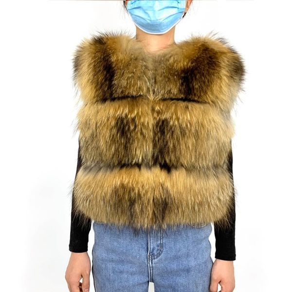women's fur & faux women real coat raccoon vest 7xl gilet short thick fluffy natural, Black
women's fur & faux women real coat raccoon vest 7xl gilet short thick fluffy natural, Black