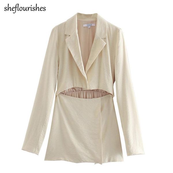 elegant dress women long sleeve dresses beige mini hollow out notched office lady blazer autumn 2021 casual, Black;gray
elegant dress women long sleeve dresses beige mini hollow out notched office lady blazer autumn 2021 casual, Black;gray