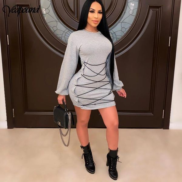 auutmn causal t shirt women dress long sleeve o-neck slim bandage party dresses waist lace up fashion clothing casual, Black;gray
auutmn causal t shirt women dress long sleeve o-neck slim bandage party dresses waist lace up fashion clothing casual, Black;gray