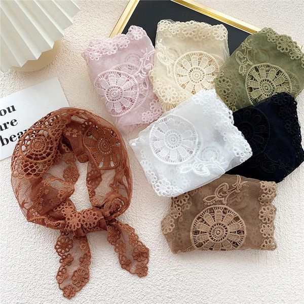 scarves women's flowers triangle scarf stylish hollow lace bright-coloured hankie neckerchief nice transparent muffler accessory, Blue;gray
scarves women's flowers triangle scarf stylish hollow lace bright-coloured hankie neckerchief nice transparent muffler accessory, Blue;gray