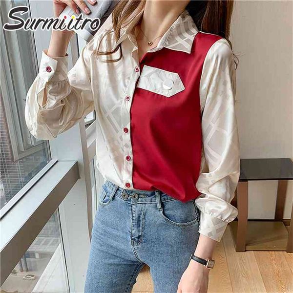 color contrast shirt women spring autumn long sleeve korean style feminine blouse female chemisiers chemises 210421, White
color contrast shirt women spring autumn long sleeve korean style feminine blouse female chemisiers chemises 210421, White