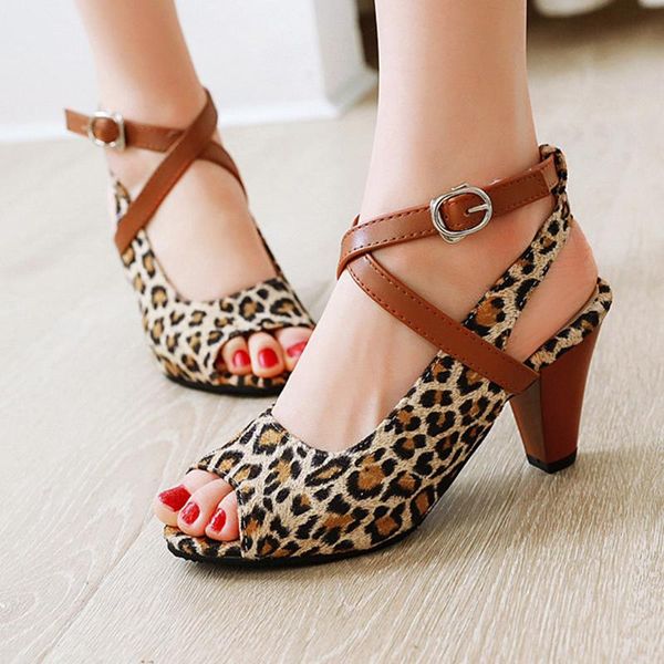 women sandals open-toe ankle buckle strap fish mouth high heeles fashion ladies summer leopard shoes plus size c140#, Black
women sandals open-toe ankle buckle strap fish mouth high heeles fashion ladies summer leopard shoes plus size c140#, Black