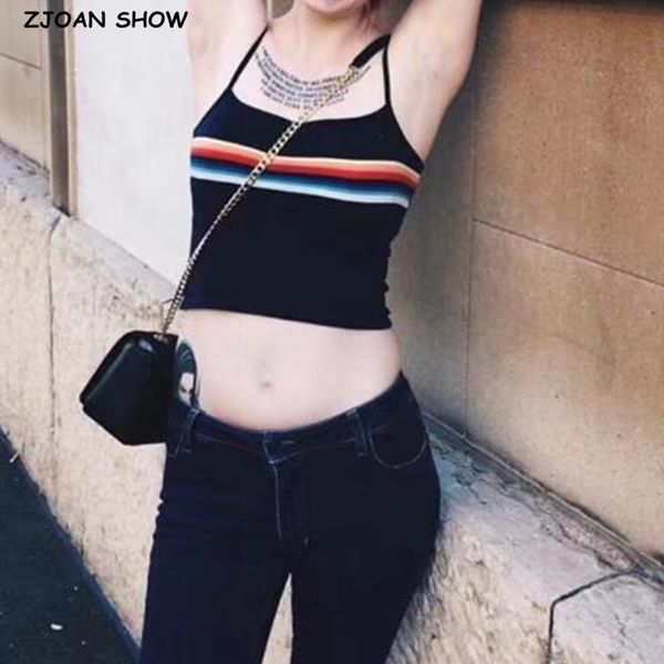 women's tanks & camis 2021 summer striped black rib women retro girl base slim crop short tees jy21, White
women's tanks & camis 2021 summer striped black rib women retro girl base slim crop short tees jy21, White