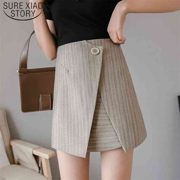 high waist a-line mini skirt vintage casual women striped korean irregular lady female elegant spring 8034 50 210506, Black
high waist a-line mini skirt vintage casual women striped korean irregular lady female elegant spring 8034 50 210506, Black
