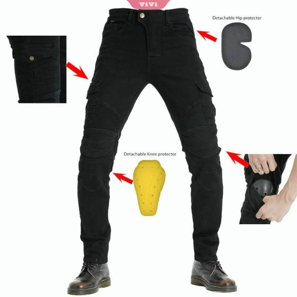 men's jeans motorcycle riding pants moto for men motocross racing trousers with knees hip protective pads, Blue
men's jeans motorcycle riding pants moto for men motocross racing trousers with knees hip protective pads, Blue