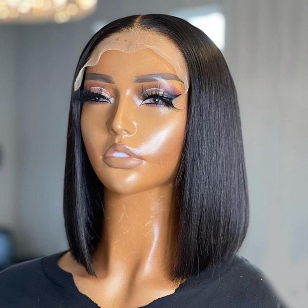 synthetic wigs 12inch 180%density short bob straight lace front wig for women with baby hair daily wear fiber glueless, Black
synthetic wigs 12inch 180%density short bob straight lace front wig for women with baby hair daily wear fiber glueless, Black