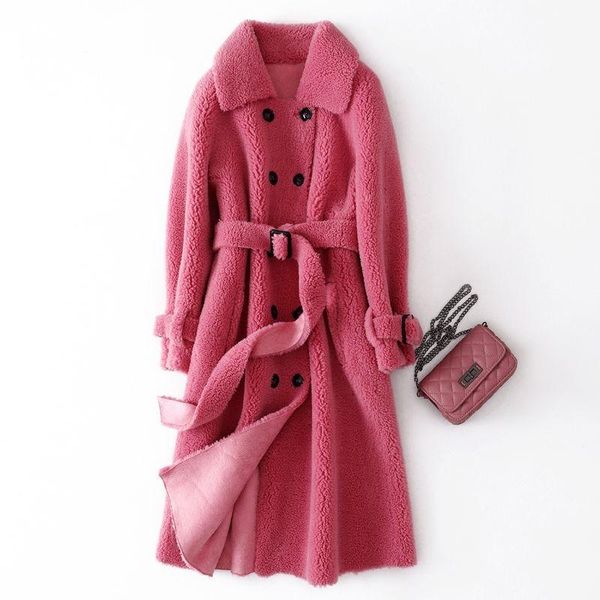 Women's Fur & Faux Winter Coat Female 2021 Long Sheep Shearling Jackets Women Wool Casual Coats Double Breasted Korean Jaqueta Feminina X563, Black
Women's Fur & Faux Winter Coat Female 2021 Long Sheep Shearling Jackets Women Wool Casual Coats Double Breasted Korean Jaqueta Feminina X563, Black