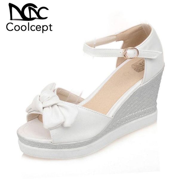coolcept summer arrival sweet bow know women sandals platform breathable shoes woman high wedges size 33-43, Black
coolcept summer arrival sweet bow know women sandals platform breathable shoes woman high wedges size 33-43, Black