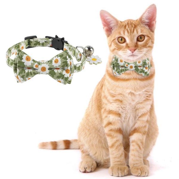 cat collars & leads fashion printed flower cats collar creative adjustable bowknot with bell anti-lost for accessories
cat collars & leads fashion printed flower cats collar creative adjustable bowknot with bell anti-lost for accessories