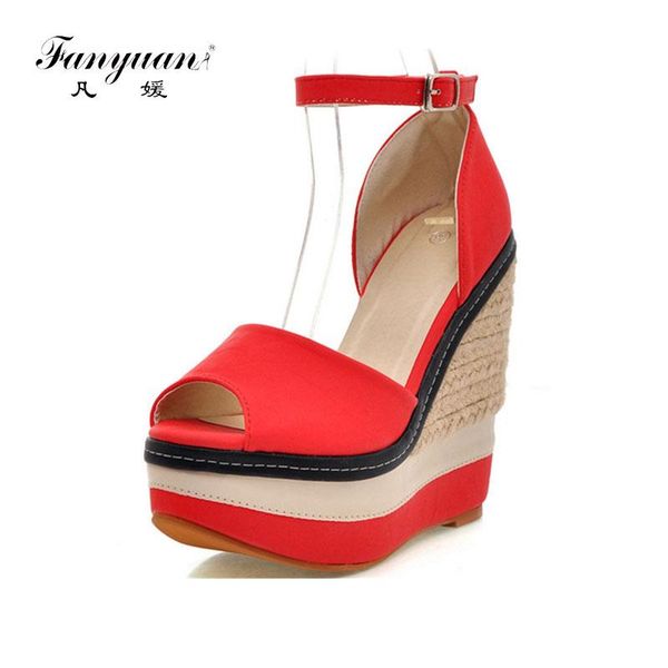 fanyuan peep toe buckle platform wedges shoes for woman fashion summer high heels sandals casual super prom, Black
fanyuan peep toe buckle platform wedges shoes for woman fashion summer high heels sandals casual super prom, Black