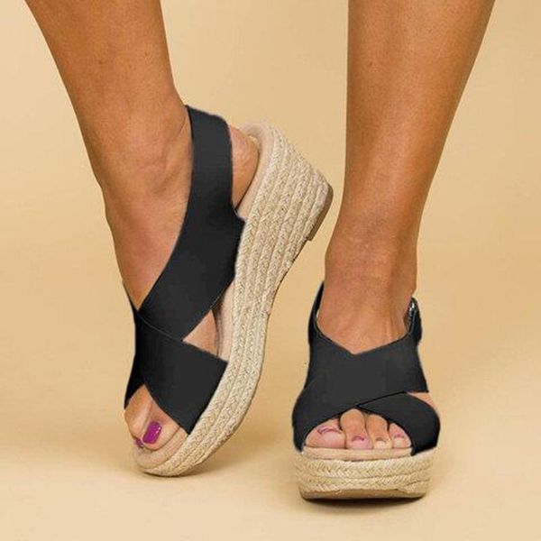 women sandals 2021 open toe breathable beach casual solid color wedges shoes for summer black
women sandals 2021 open toe breathable beach casual solid color wedges shoes for summer black