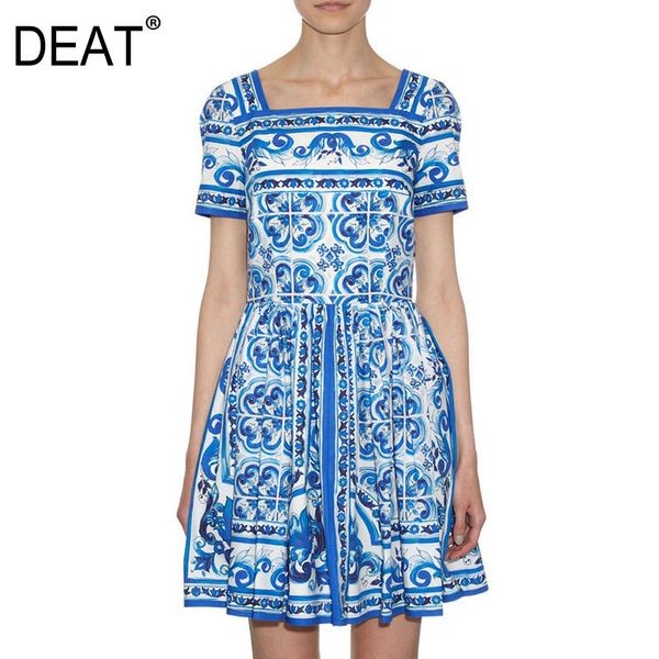 square collar short sleeve woman dress high waist vintage style bud dresses palace print summer fashion am265 210421, Black;gray
square collar short sleeve woman dress high waist vintage style bud dresses palace print summer fashion am265 210421, Black;gray