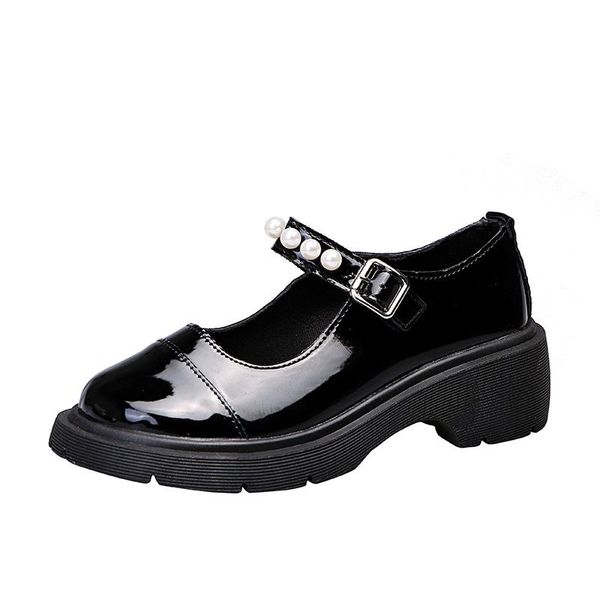 dress shoes 2021 fashion pearl strap mix color mary janes women patent leather square heel lolita woman thick platform buckle, Black
dress shoes 2021 fashion pearl strap mix color mary janes women patent leather square heel lolita woman thick platform buckle, Black