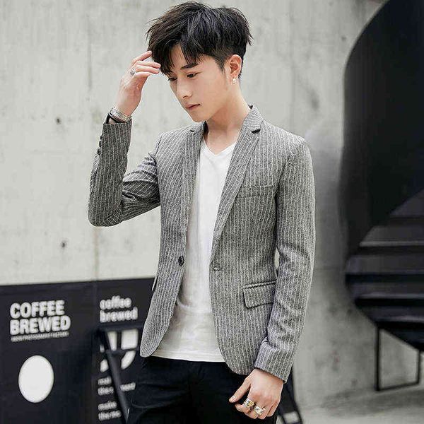 luxury men's suits blazers men's fashion casual stripe slim young men's coat small suit 2021 spring and autumn style, White;black
luxury men's suits blazers men's fashion casual stripe slim young men's coat small suit 2021 spring and autumn style, White;black
