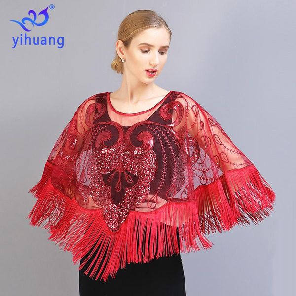 scarves women dress accessory shawl sequin tassel 1920s deco evening party cape flapper cover up short sleeve blouses, Blue;gray
scarves women dress accessory shawl sequin tassel 1920s deco evening party cape flapper cover up short sleeve blouses, Blue;gray