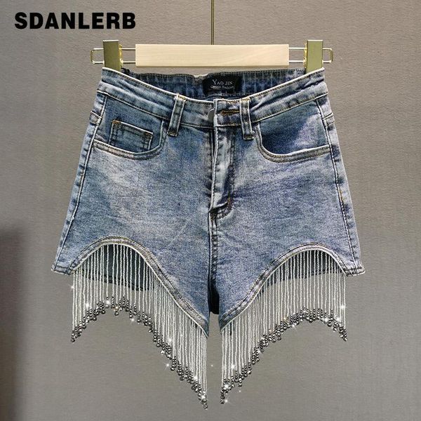 women's jeans 2021 summer jean shorts women elastic high waist hip heavy rhinestone fringed blue denim pants
women's jeans 2021 summer jean shorts women elastic high waist hip heavy rhinestone fringed blue denim pants