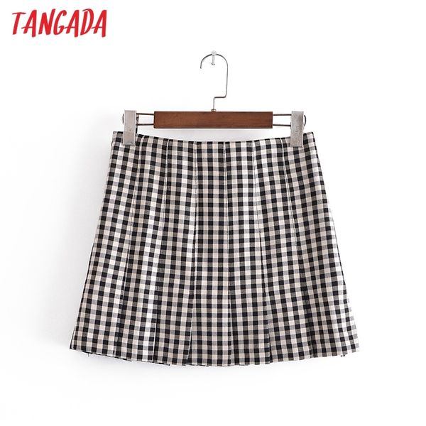 women plaid print pleated skirts faldas mujer zipper french style female mini skirt 3h308 210416, Black
women plaid print pleated skirts faldas mujer zipper french style female mini skirt 3h308 210416, Black