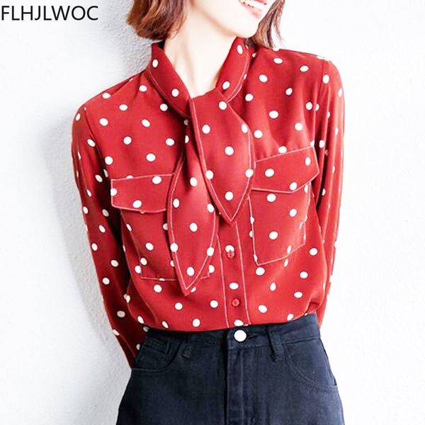 women's knits & tees spring basic shirts blouses women fashion long sleeve elegant office lady work red bow tie polka dot 9f0, White
women's knits & tees spring basic shirts blouses women fashion long sleeve elegant office lady work red bow tie polka dot 9f0, White