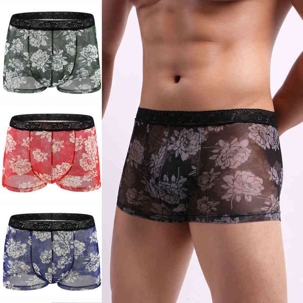 casual new mesh men's boxer briefs printed transparent lace breathable underwear, Black;white
casual new mesh men's boxer briefs printed transparent lace breathable underwear, Black;white