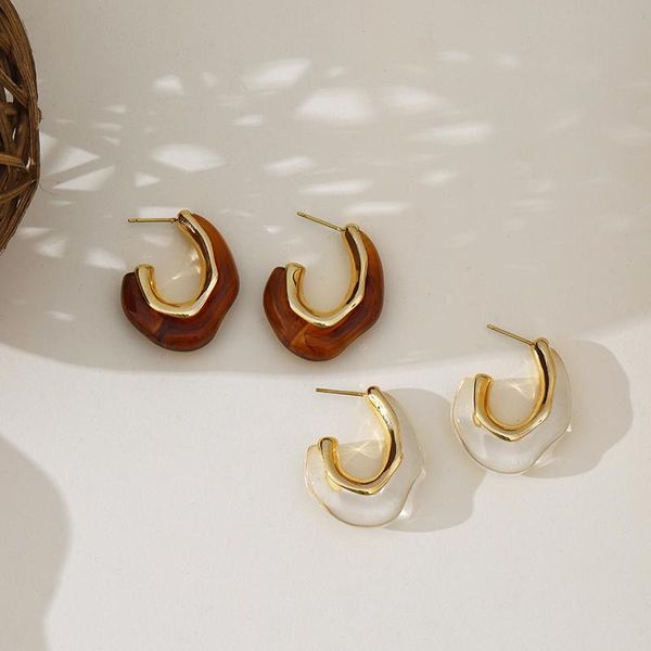 hoop & huggie 8 colors irregular twisted clear amber resin earrings acrylic vintage for women 2021 korean, Golden;silver
hoop & huggie 8 colors irregular twisted clear amber resin earrings acrylic vintage for women 2021 korean, Golden;silver