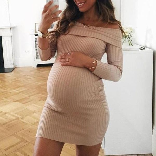 maternity dresses casual dress knitted pregnancy off-shoulder sheathy summer spring clothes for pregnant women vestidos, White
maternity dresses casual dress knitted pregnancy off-shoulder sheathy summer spring clothes for pregnant women vestidos, White
