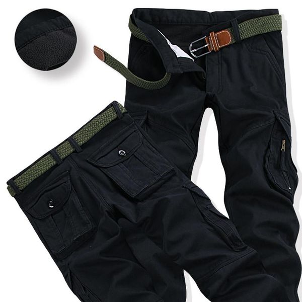 men's pants winter mens thick warm cargo casual fleece pockets fur trouser fashion loose baggy joger worker male plus size, Black
men's pants winter mens thick warm cargo casual fleece pockets fur trouser fashion loose baggy joger worker male plus size, Black