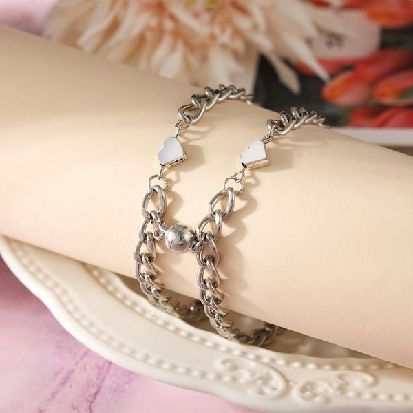 charm bracelets the couple bracelet true love alloy magnet handmade chain jewelry, Golden;silver
charm bracelets the couple bracelet true love alloy magnet handmade chain jewelry, Golden;silver