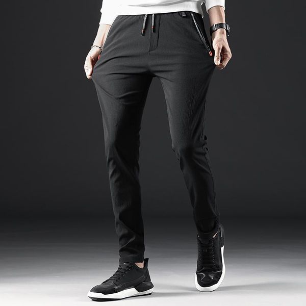 men's pants men trousers casual elastic waist clothes simple design brand jogger pantaloni uomo broek, Black
men's pants men trousers casual elastic waist clothes simple design brand jogger pantaloni uomo broek, Black