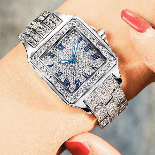 wristwatches 2021 devena full diamond steel band bracelet watch woman square quartz watches lady roman digital scale clock waterproof, Slivery;brown
wristwatches 2021 devena full diamond steel band bracelet watch woman square quartz watches lady roman digital scale clock waterproof, Slivery;brown