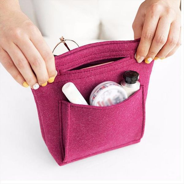 women portable makeup bag felt fabric insert handbag cosmetics organizer trousse maquillage femme neceser maquillaje
women portable makeup bag felt fabric insert handbag cosmetics organizer trousse maquillage femme neceser maquillaje