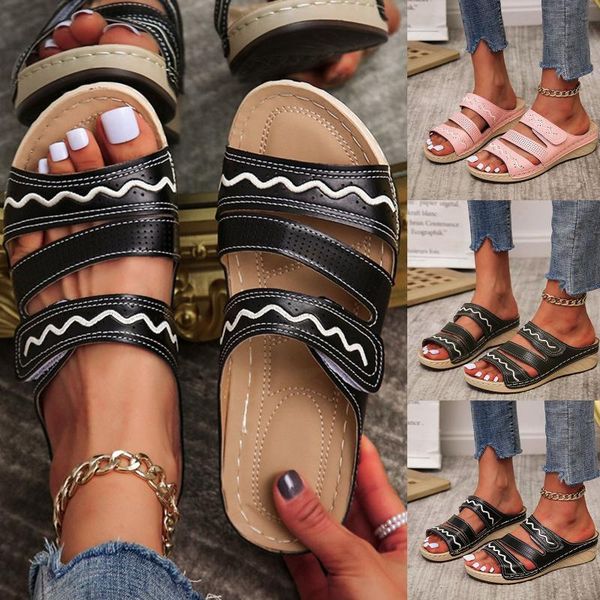 sandals summer simple women slippers casual shoes 2021 breathable thick-soled outdoor leisure sandalias, Black
sandals summer simple women slippers casual shoes 2021 breathable thick-soled outdoor leisure sandalias, Black