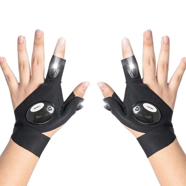 cycling gloves led outdoor sports magic strap fingerless night light waterproof fishing, Black
cycling gloves led outdoor sports magic strap fingerless night light waterproof fishing, Black