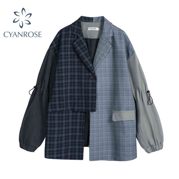 plaid blazer women stylish patchwork coat autumn fashion casual streetwear long sleeve female jacket outerwear chic 210417, White;black
plaid blazer women stylish patchwork coat autumn fashion casual streetwear long sleeve female jacket outerwear chic 210417, White;black