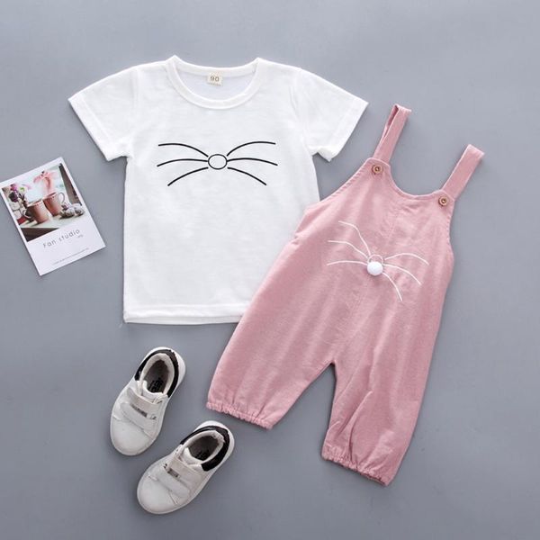 clothing sets baby girls cute cartoon cat printing rompers t-shirt + bib outfits girl bodysuit costumes suits, White
clothing sets baby girls cute cartoon cat printing rompers t-shirt + bib outfits girl bodysuit costumes suits, White