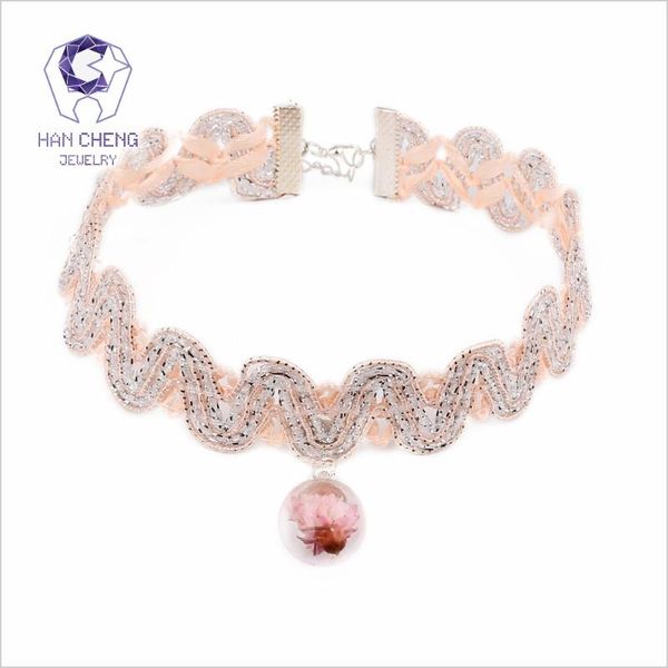 chokers hancheng fashion cute girl glass flower pendant choker necklace women necklaces wave weave ribbon collar jewelry bijoux, Golden;silver
chokers hancheng fashion cute girl glass flower pendant choker necklace women necklaces wave weave ribbon collar jewelry bijoux, Golden;silver