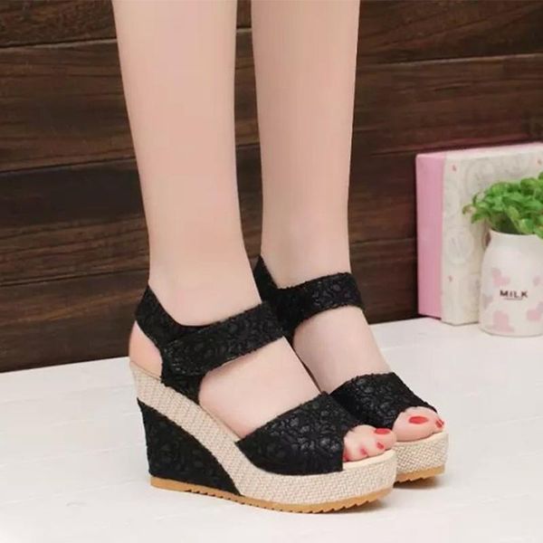 summer women fashion wedge sandals peep toe pumps lace female hook loop shoes ankle strap platform high heels ladies 2021, Black
summer women fashion wedge sandals peep toe pumps lace female hook loop shoes ankle strap platform high heels ladies 2021, Black