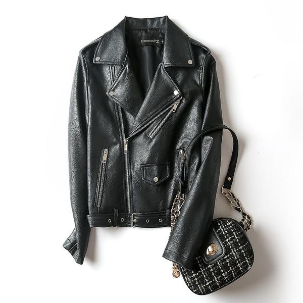 women's jackets 2021 autumn winter black faux leather jacket women zipper basic coat turn-down collar motor biker short with belt, Black;brown
women's jackets 2021 autumn winter black faux leather jacket women zipper basic coat turn-down collar motor biker short with belt, Black;brown