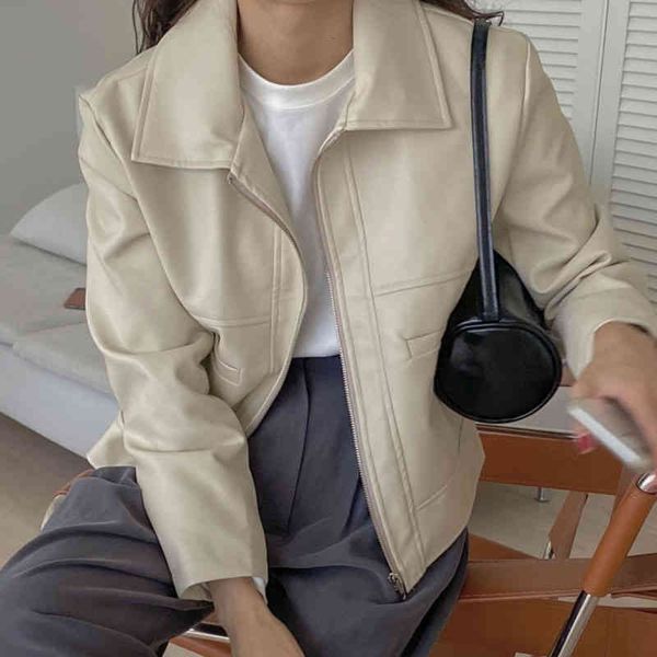 women's jackets onalippa long sleeved leather motorcycle jacket autumn ladies retro handsome lapel zipper loose versatile short o9fp, Black;brown
women's jackets onalippa long sleeved leather motorcycle jacket autumn ladies retro handsome lapel zipper loose versatile short o9fp, Black;brown