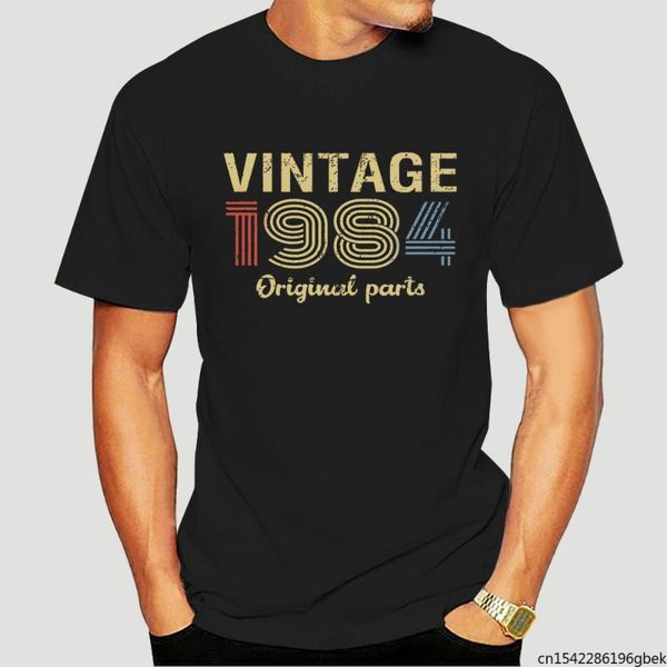 men's t-shirts vintage 1984 birthday gift t-shirt, White;black 
men's t-shirts vintage 1984 birthday gift t-shirt, White;black