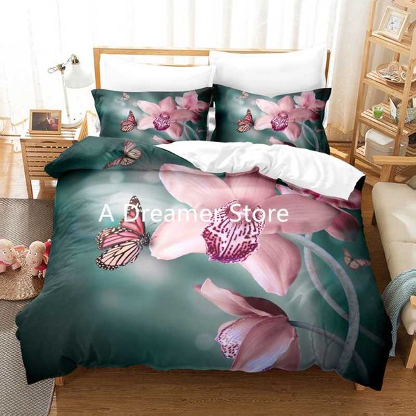 bedding sets pink graceful orchid set fashion flowers duvet cover decor bedclothes for adults woman 2/3pcs with pillowcase
bedding sets pink graceful orchid set fashion flowers duvet cover decor bedclothes for adults woman 2/3pcs with pillowcase