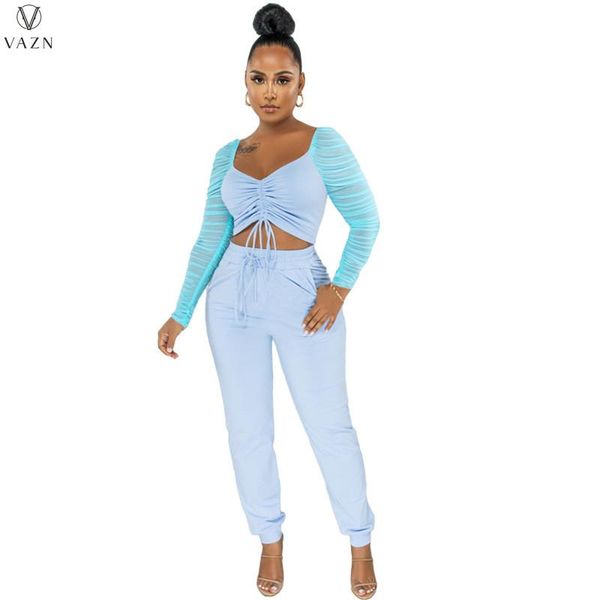 women's two piece pants vazn 2021 autumn backless young high waist patchwork full sleeve long slim for 2 women, White
women's two piece pants vazn 2021 autumn backless young high waist patchwork full sleeve long slim for 2 women, White