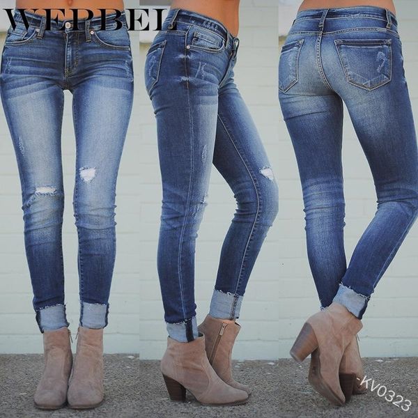 mandylandy women skinny hole denim pants lady casual vintage high waist ripped jeans female bleached distressed trousers women's imgm, Blue
mandylandy women skinny hole denim pants lady casual vintage high waist ripped jeans female bleached distressed trousers women's imgm, Blue