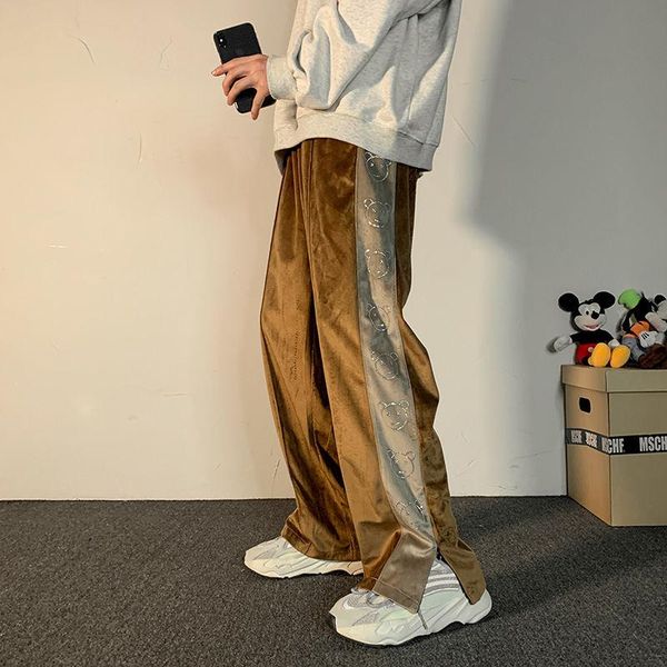 men's pants 2021 velvet hip hop style casual fashion trend trousers homme wide leg streetwear joggers sweatpants m-5xl, Black
men's pants 2021 velvet hip hop style casual fashion trend trousers homme wide leg streetwear joggers sweatpants m-5xl, Black