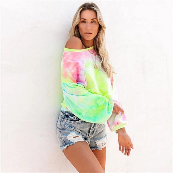 women's hoodies & sweatshirts 2021 tie-dye blouse, round neck long-sleeved loose , street wear in autumn, Black
women's hoodies & sweatshirts 2021 tie-dye blouse, round neck long-sleeved loose , street wear in autumn, Black