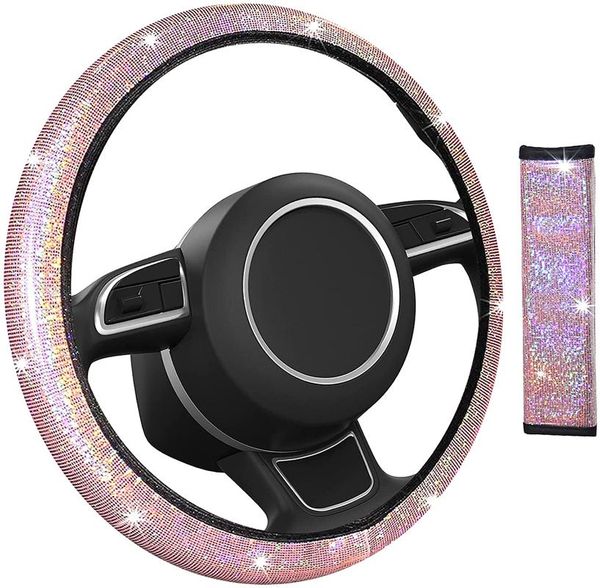 steering wheel covers bling cover universal 14.5 to 15 inch with seat belt shoulder pad fit vehicles/suvs for women and girls pink
steering wheel covers bling cover universal 14.5 to 15 inch with seat belt shoulder pad fit vehicles/suvs for women and girls pink